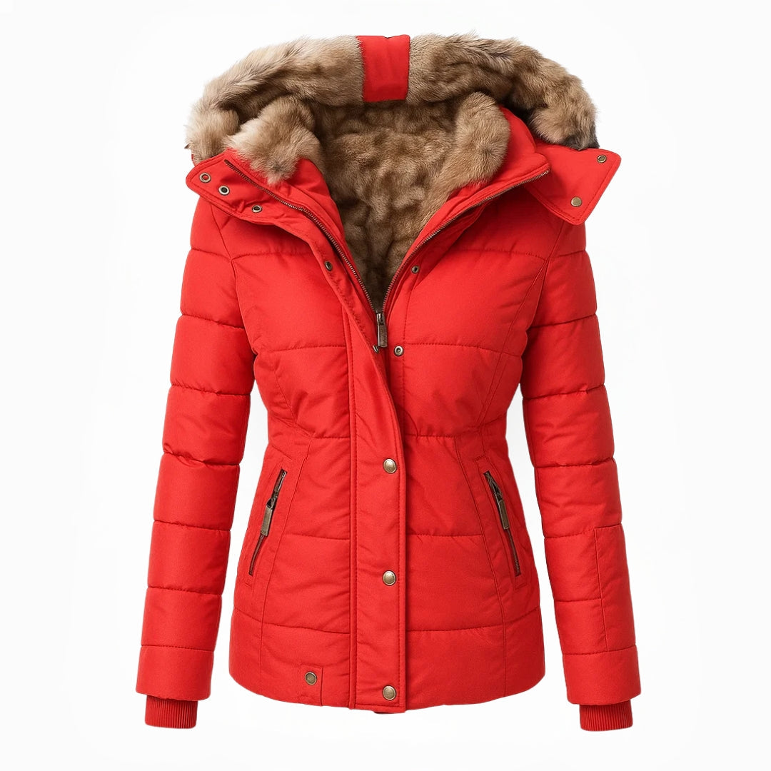 Olivia ™ | Manteau d'hiver chaud doublé de fourrure