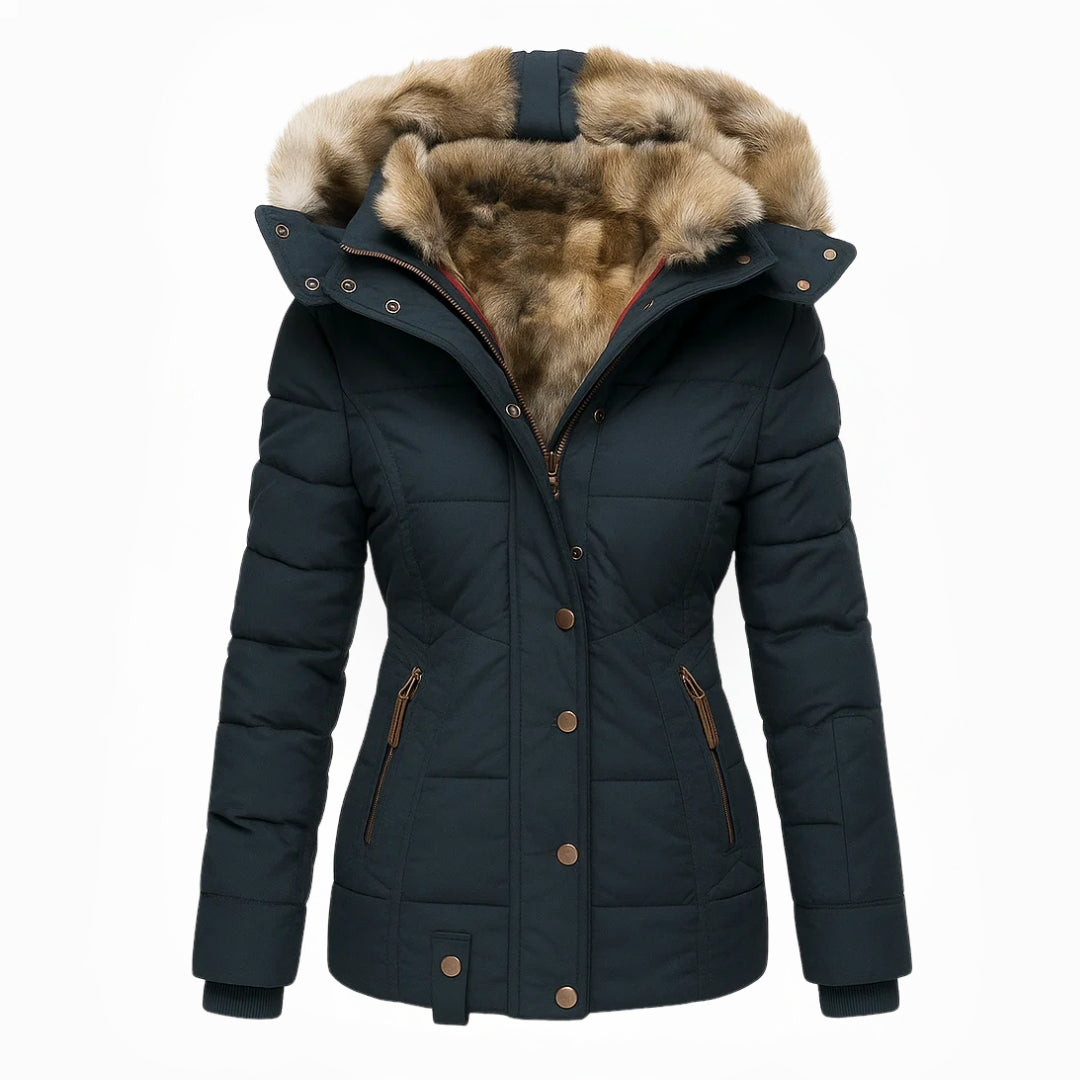 Olivia ™ | Manteau d'hiver chaud doublé de fourrure